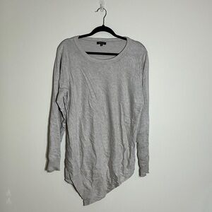 Verve Ami Light Gray Asymmetrical Long Sleeve Top